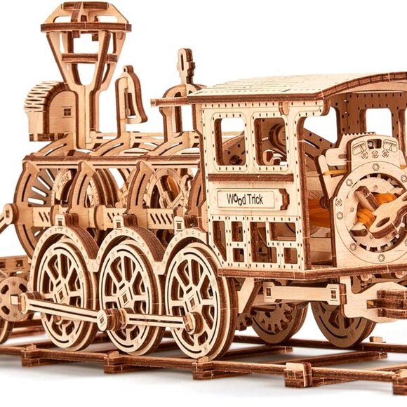 3D Wooden Puzzle - 34"x7″ Wooden Train - Engineering DIY Wooden Model for Adults - Picture 9 of 10